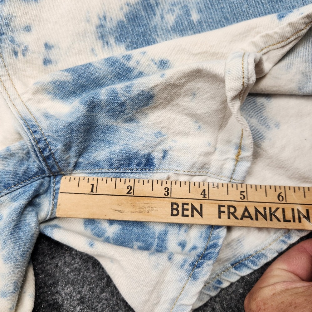 Levi's White and Blue Tie-Dye Short Overalls - Picture 15 of 16